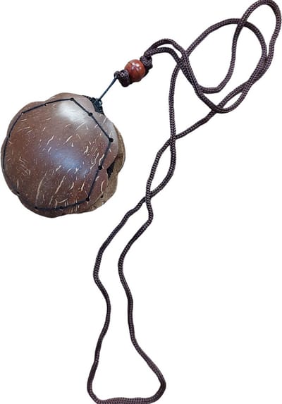 Floz Design kinderportemonnee kokos - kokosnoot geldbuidel - voor munten of andere schatten - 8 cm - fairtrade