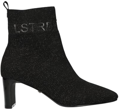 La Strada Enkellaars Zwart Zilver Knitted - Damesschoenen - Maat - 37