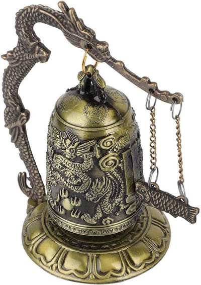 Bronzen Slotbel - Decoratieve Bel - Bureau Decoratie - Antioxiderende Behandeling - 12.7cm Hoog - Brons