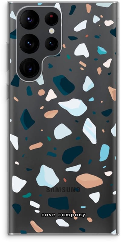 Case Company® - Hoesje geschikt voor Samsung Galaxy S22 Ultra hoesje - Terrazzo N°13 - Soft Cover Telefoonhoesje - Bescherming aan alle Kanten en Schermrand