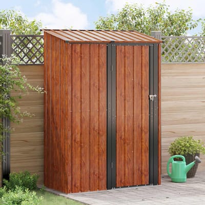 vidaXL - Tuinhuisjes - Bruin - 140,5 - x - 74 - x - 200 - cm - Metaal