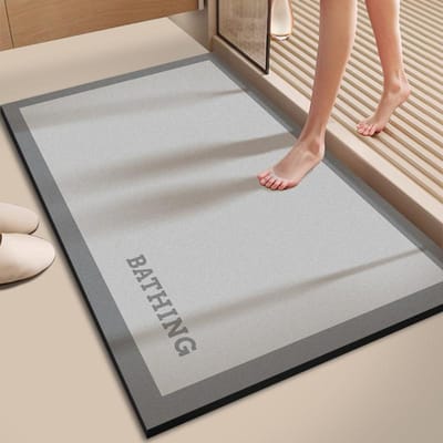 Badkamervloermatten Absorberend en Antislip Badkamerdeurmatten Vuilafstotend Gemakkelijk te Onderhouden Sneldrogende Voetmatten 40*60cm