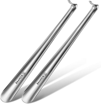 Stalen Schoenlepel Set van 42 cm - Duurzame Lange Schoenlepel met Handvat voor Oudere Mannen en Vrouwen, Ideaal voor Gemakkelijk Aantrekken van Schoenen