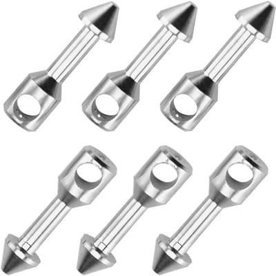 6 pièces 316 bandes de fusil de chasse sous-marine en acier inoxydable Wishbone Durable argenté
