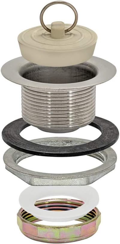 Afvoerplug - Wastafelsifon - Waterdicht Afsluiten - Roestvrij staal - 2 inch - Zilverkleurig