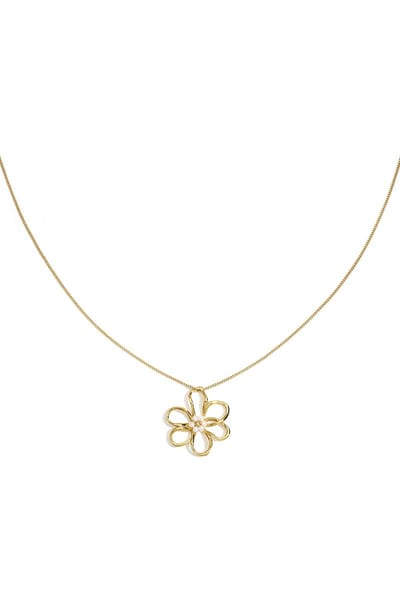 Lange ketting met bloemhanger- stainless steel ketting met hanger