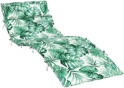 Lounger Kussen - Zonnebank Kussen - Buiten Ontspannen - Waterafstotend Oxford Stof - 180x60x3cm - Bladpatroon