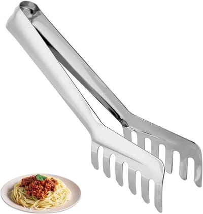 RVS Serveertangen voor Salades, Pasta en Frituur - Comb Vormige Keuken Tangen voor Makkelijk Serveren