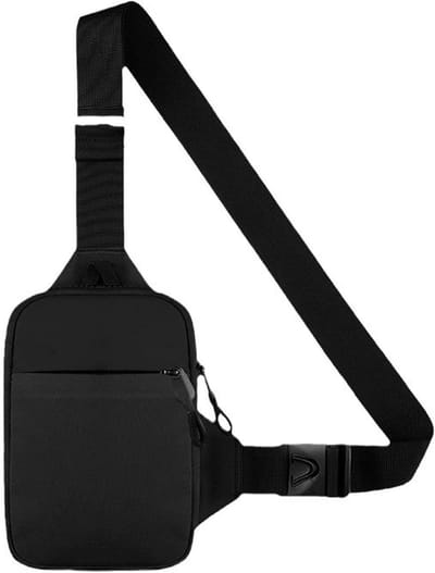 Waterdichte Crossbody Tas voor Mannen en Vrouwen, Ademend en Compact, Ideaal voor Sport, Hardlopen en Fietsen, Zwart