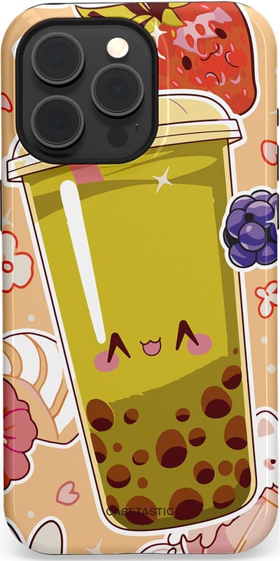 Casetastic Hoesje Geschikt voor Apple iPhone 15 Pro Max Magsafe - Stijlvolle Beschermende Duo-layer Case - Bubbelpret