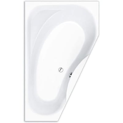 Repabad Tika space-saving bath 165 x 95 cm with handle round, version left 13693WE 12195