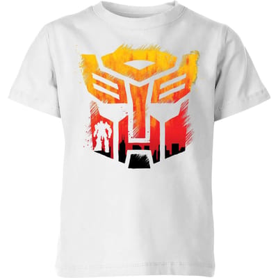 Transformers Autobot Symbol Kids' T-Shirt - White - 134/140 (9-10 jaar)