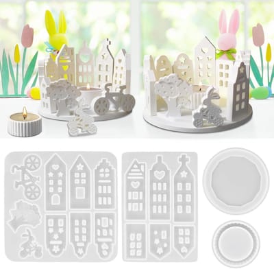 Siliconen Gietvormen voor Pasen - Creatieve Gietmallen voor Kaarsen en Decoraties, Perfect voor Feestdagen en Ambachten
