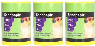 Dailygoods- Schuurpapier Rol 80 Grit - Keramisch Aluminiumoxide - Duurzaam - Voor Multiplex/Meubels/Textiel/Verf/Leer - Scherpe Zandkorrels - Lange Levensduur - Schuurrol