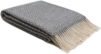 WOOOL Plaid - Caledonia (Grijs) - 140x200cm - 100% Wol