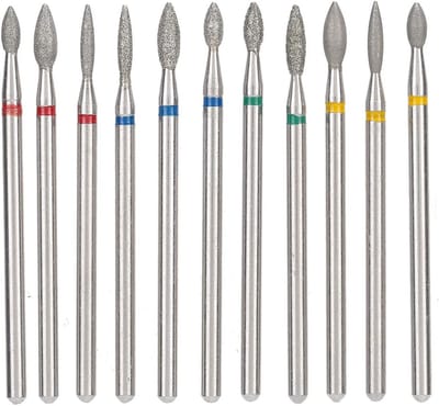 11 Delige Nagelboor Set - Diamant Bitjes voor Manicure, Pedicure en Nagelverwijdering