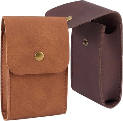 Multifunctionele PU Leren Speelkaarten Houder - 2 Stuks, Bescherming voor Poker en Kaartspellen, Geschikt voor Enkele Decks