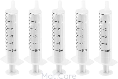 Mat Care spuit - spuiten - doseerspuit zonder naald - injectiespuit 5ml set 5 stuks