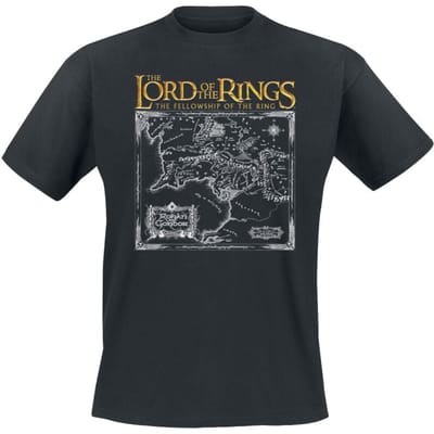The Lord Of The Rings T-shirt - Map Fellowship - M tot 3XL - voor Mannen - zwart