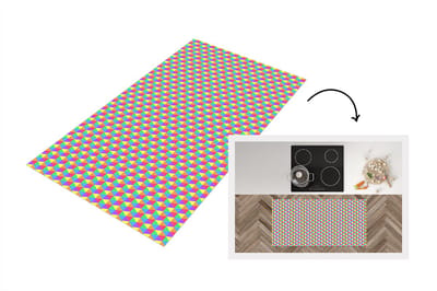 Keukenloper - Loper keuken - Hexagon - Regenboog - Patroon - 120x60 cm - Keukenloper vinyl