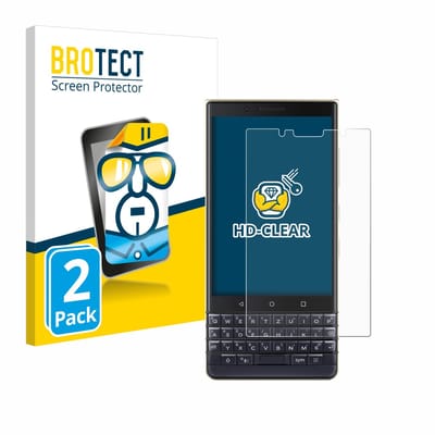 BROTECT - Screenprotector voor BlackBerry Key2 LE - Folie Beschermfolie transparant 2 Stuks