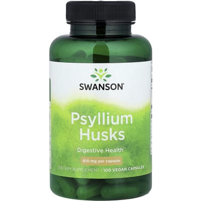 Psylliumvezels, 610 mg, 100 plantaardige capsules