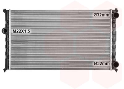 Van Wezel - RADIATOR VOOR SEAT CORDOBA 1993-1996 6K0121253H