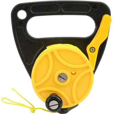 Draagbare Duikhandgreep Reel Scuba Duikreel met Duimstopper voor Snorkelen Onderwater Watersporten 46m Gele Lijn Yellow