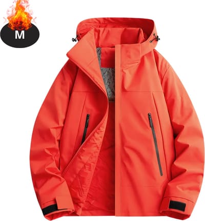 Livano Winterjas - Parka - Heren - Winter - Jas - Volwassen - Stijlvol - Oranje Rood - M