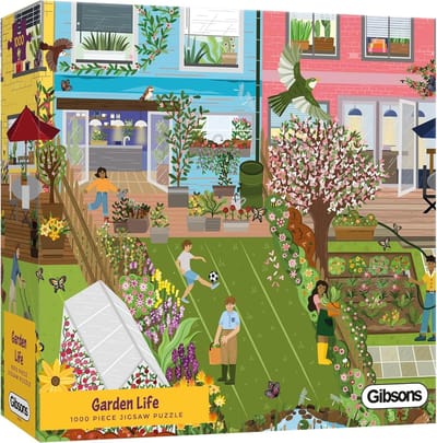 Tuin Puzzel - 1000 Stukjes - Ontspannen Vrije Tijd - 100% Gerecycled Bord - 68 x 49 cm - Diverse Kleuren