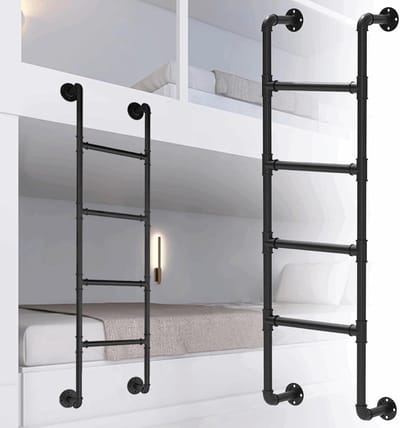 Universele Ladder - Stapelbed Ladder - Veilige Toegang - Smeedijzeren Constructie - Tot 300 cm - Zwart