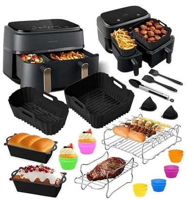 Maison Elara 23-delige Airfryer Accessoire Set voor Dual Basket 3000-5000 Serie