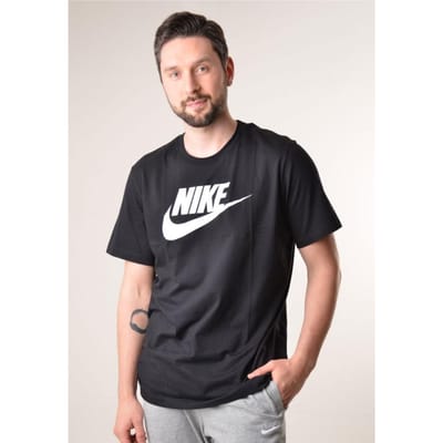 Nike Swoosh Futura Heren T-shirt in zwart