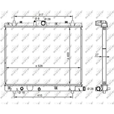 Radiator, motorkoeling NRF 59209
