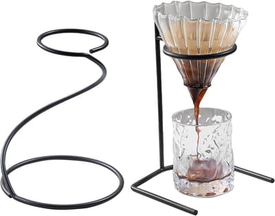 Koffiezetstandaard - Gietfilterhouder - Handmatig Koffie Zetten - Probleemloze Montage - 148 x 119 x 148 cm - Zwart