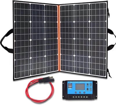Draagbare Zonne-energie - Opvouwbaar Paneel - Energie Opwekken - Flexibel Monokristallijn - 200W Vermogen - Zwart