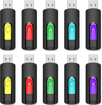 10 Stuks 32GB USB Sticks in Mix Kleuren - Intrekbare Geheugensticks