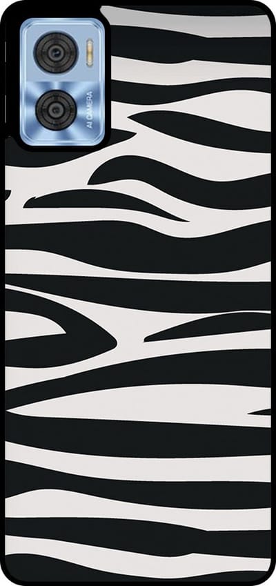 Smartphonica Telefoonhoesje Geschikt voor Motorola Moto E22 / E22i met zebra opdruk - TPU backcover case zebra design - Zwart Wit geschikt voor Motorola Moto E22;Motorola Moto E22i