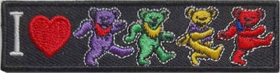 Grateful Dead - I Love Bears Patch - Multicolours