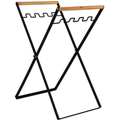 Porte-poubelle pliant Portable d'extérieur, support de sacs à ordures, cuisine pique-nique Barbecue, support de sac en plastique noir