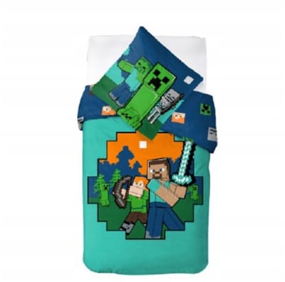 Minecraft Dekbedovertrek ready 140 x 200 cm - Katoen (70 x 90 cm)