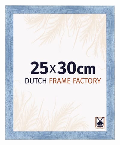 Fotolijst 25x30 cm - MDF - Helder Blauw Geveegd - Praag
