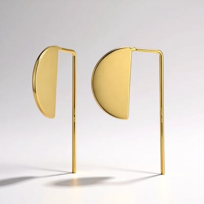Cavill - Elegante Zilveren Oorbellen 925 Sterling Zilver - 18K Goud Verguld - Druppelvorm - Lichtgewicht Minimalistisch Design