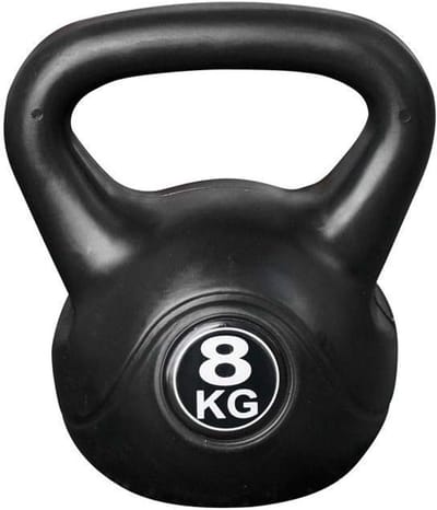 Kettlebell Gewicht - Trainingsgewicht Kracht - Fitness Thuis - Duurzaam Gietijzer - 8 kg - Zwart