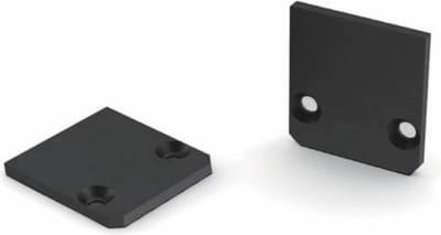 LEDsON AFSLUITDOP VOOR LED-PROFIEL SL15 FL - ZONDER KABELDOORVOER - GEANODISEERD ALUMINIUM - ZWART