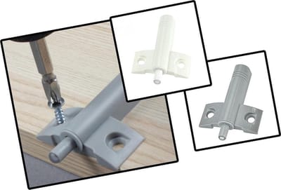 Set van 10 opbouw deurdempers (grijs, inclusief schroefjes)