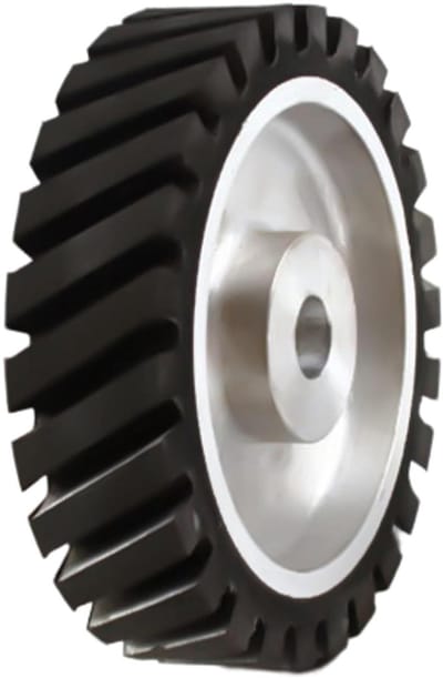 Rubberen Wiel - Contactwiel Schuurmachine - Metaalbewerking Houtbewerking - Sterke Rubber Aluminium Verbinding - 200 mm Diameter - Zwart