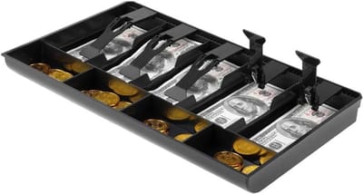 Kassa Lade Inzetstuk - Geldlade Organizer - Geld Beheren - 5 Rekening & 4 Muntvakken