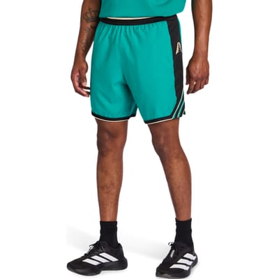 Adidas Ant Edwards Korte Broeken Heren - Groen - Maat M - Poly Mesh