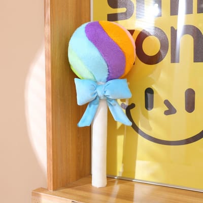 Creatieve Snoep Pop Zacht Knuffel Cartoon Lolly Pluche Speelgoed Kleurrijk Zoet Meisjes Slaapkamer Bank Kussen Pluche Kussen Verjaardagscadeau 43cm blauw